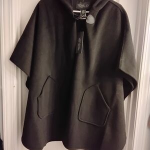 Rachel Zoe Charcoal Cape Jacket